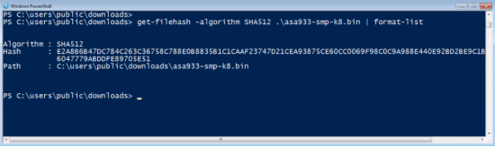 SHA512 Verification on Windows