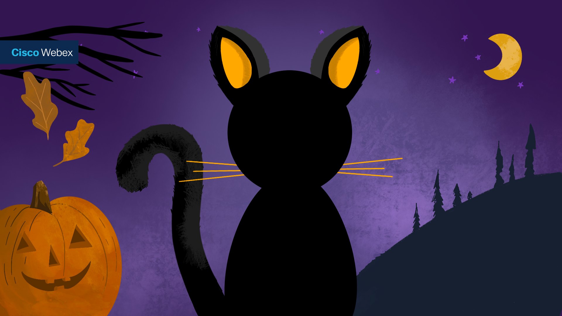 ハロウィーン Halloween 背景 壁紙 バーチャル壁紙 黒猫 Black Cat (1074×576)