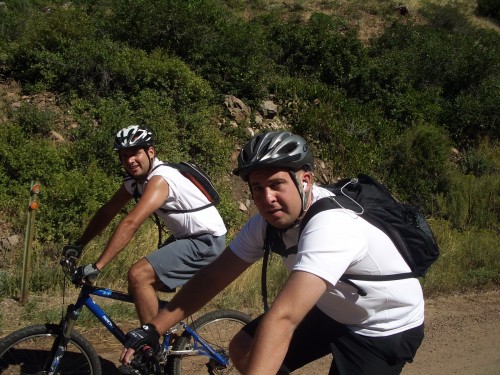 Mtn bike w brother