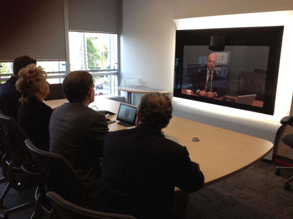 The new Quebec City office includes Cisco TelePresence screens.
