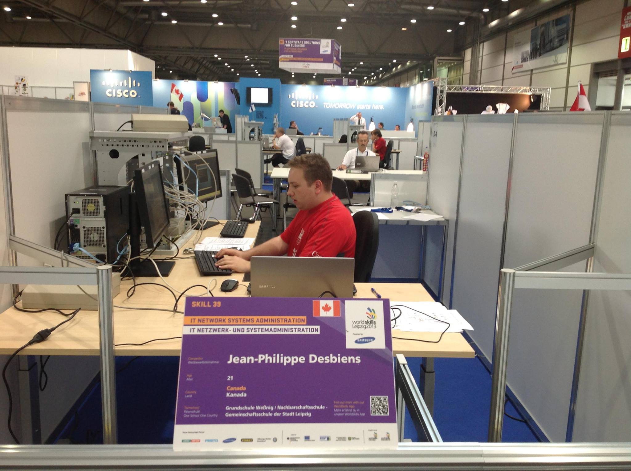 JP competing for Canada during WorldSkills 2013 in Germany