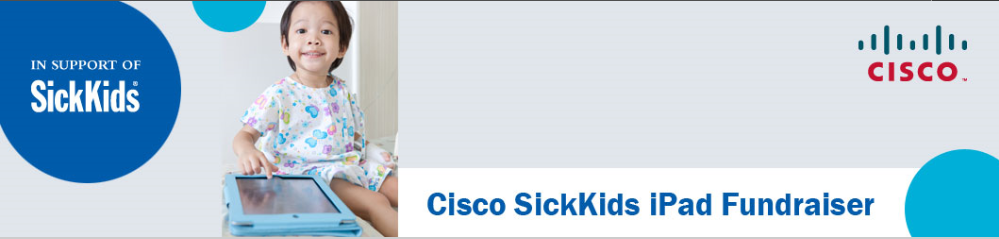 SickKids iPad Fund. Banner