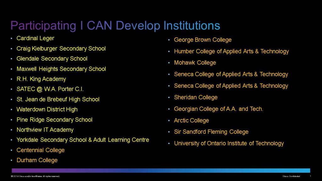 Institutions Slide - I CAN Develop