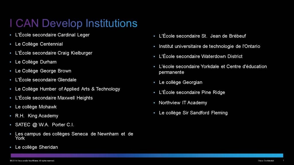 Institutions Slide - I CAN Develop - FR